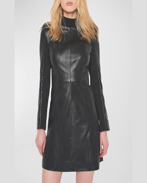 The LBD Upcycled Leather Dress