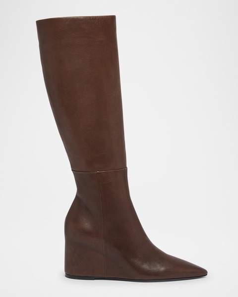 Remedios Leather Wedge Tall Boots 