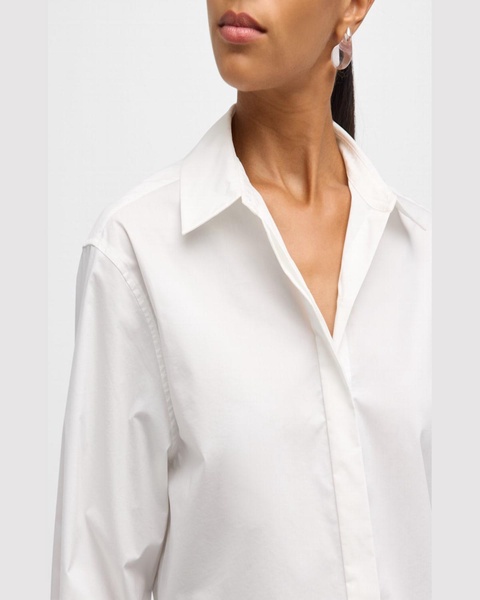 Renata Cropped Button-Front Shirt