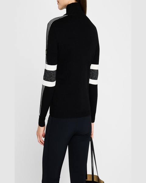 Lissa Stripe Wool Turtleneck Sweater