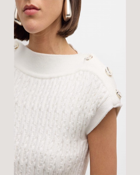 Portofino Knit Sweater with Button Detail