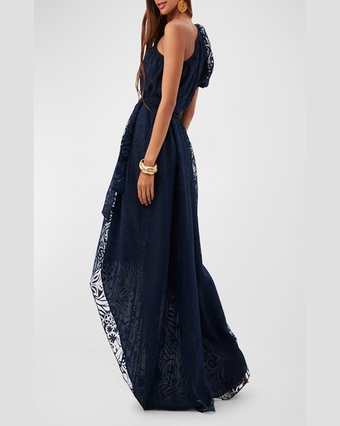 Afloat One-Shoulder High-Low Maxi Dress