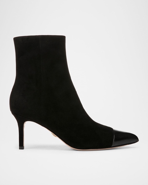 Lisa Mixed Leather Ankle Booties