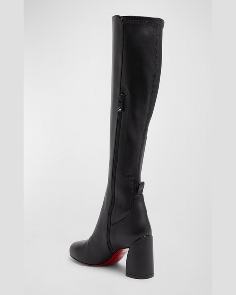 Jane Leather Red Sole Knee Boots