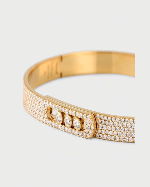 Move Uno 18K Yellow Gold Diamond Pave Bangle Bracelet