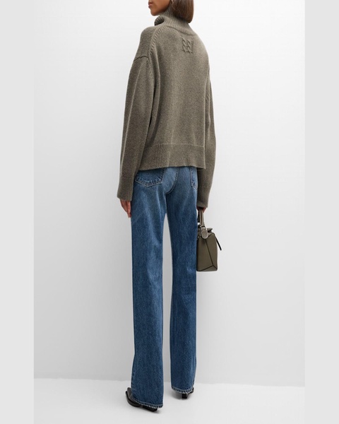 Omaira Funnel-Neck Wool Sweater