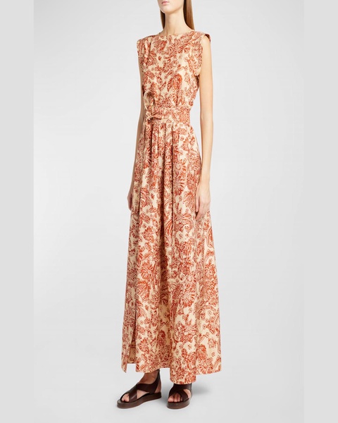 Shyanne Woodblock Printed Maxi Dress