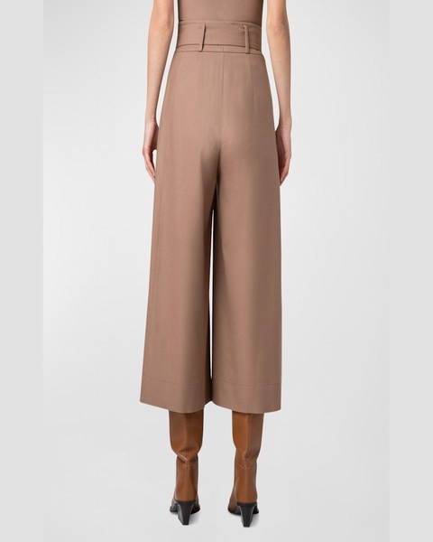 Fiorella Belted Wide-Leg Culotte Pants