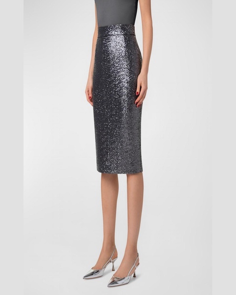 Sequin Jersey Pencil Skirt