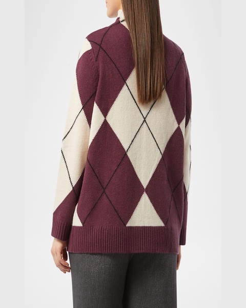 Plus Size Caco Turtleneck Argyle Sweater