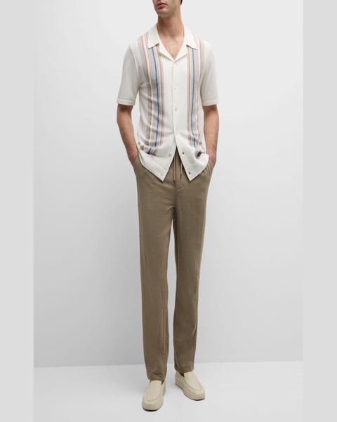 Men's Callum Cotton-Linen Drawstring Pants