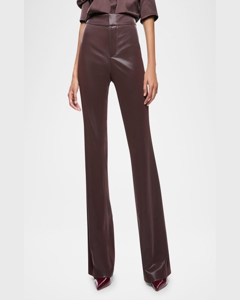 Andrew Shiny Vegan Leather Bootcut Pants