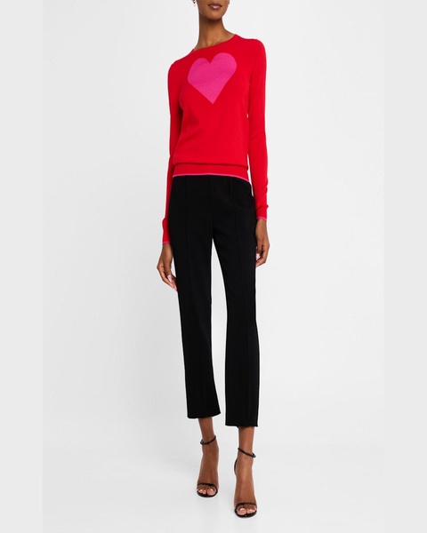 Heart Crewneck Wool Sweater