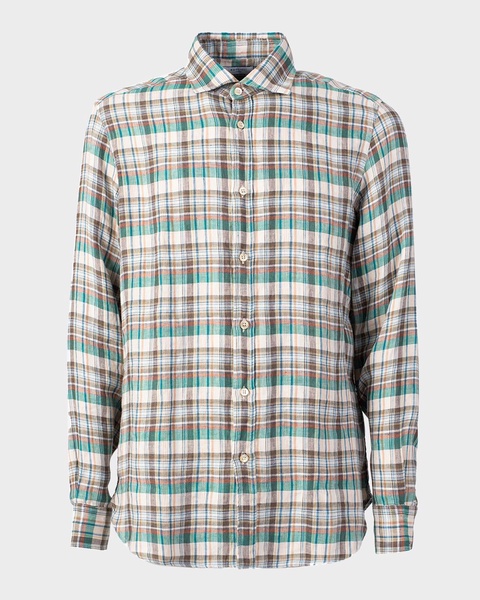 Men's Madras Linen Sport Shirt