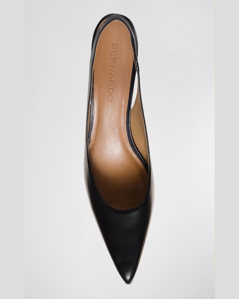 Slingback Pointed Leather Pumps