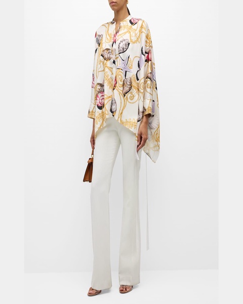 Dorelle Tropical-Print Blouse