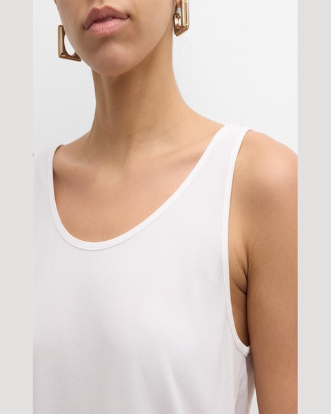 Scoop-Neck Stretch Silk Jersey Tank