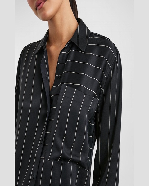 Spencer Striped Silk Blouse