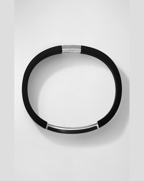 10mm Men's Streamline ID Rubber Bracelet