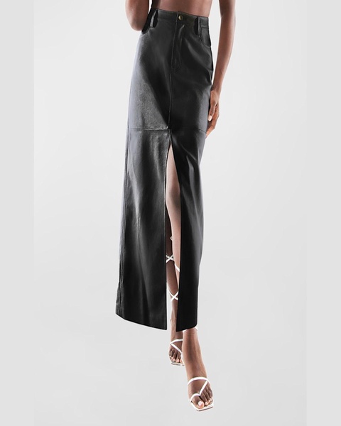 Imogen Recycled Leather Maxi Skirt