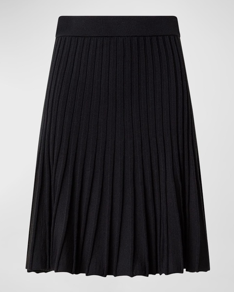 Merino Wool Reverse Ribbed Knit Skirt