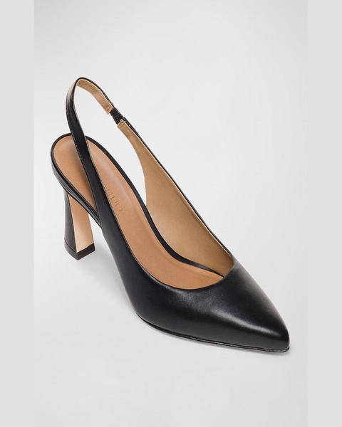 Slingback Pointed Leather Pumps