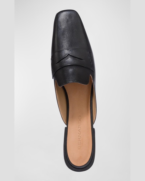 Calfskin Leather Penny Loafer Mules