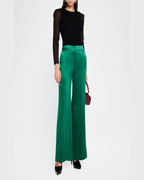 Dylan Wide-Leg Satin Pants