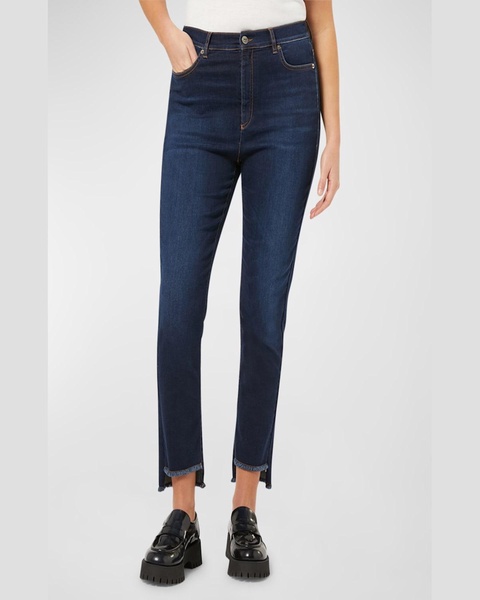 Plus Size Cabiria Cropped Step Fray Jeans