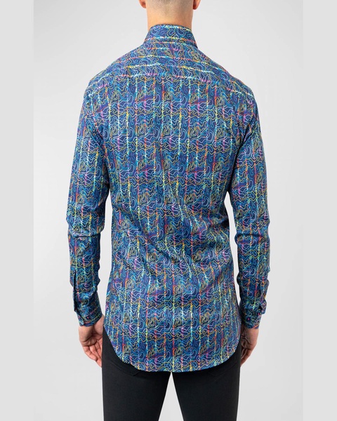 Men's Fibonacci Squiggles Dress Shirt