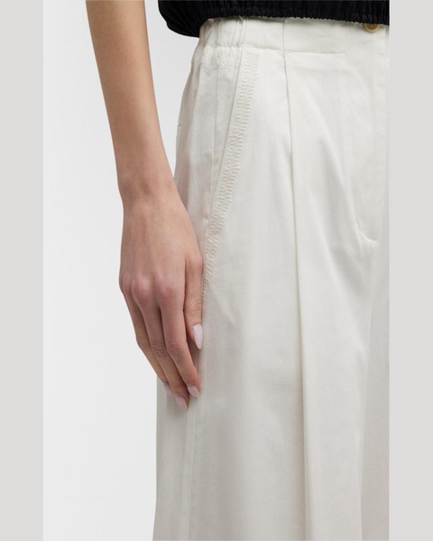 Sargent Embroidered Pleated Wide-Leg Pants