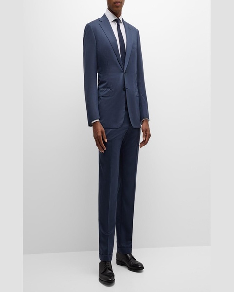 Men's Textured Solid Suit