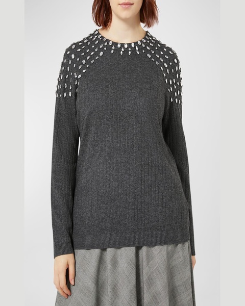 Plus Size Giotto Crystal-Embellished Sweater