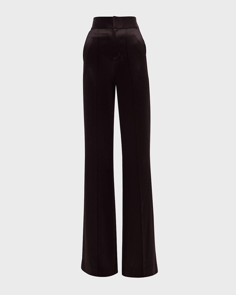 Dylan Satin High-Rise Wide-Leg Pants