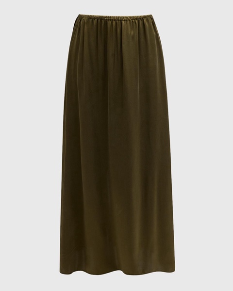 Sela A-Line Silk Maxi Skirt