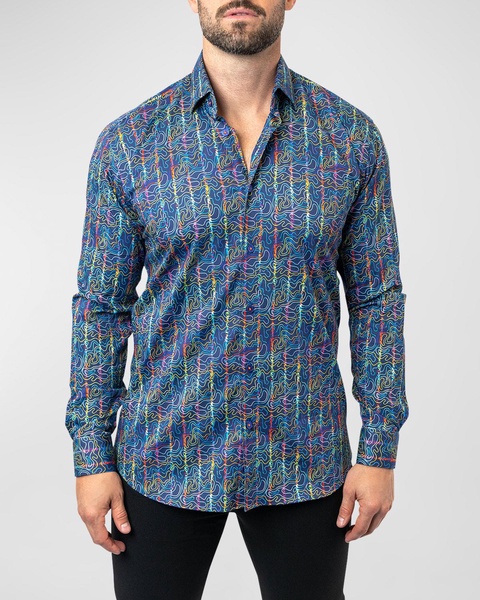 Men's Fibonacci Squiggles Dress Shirt