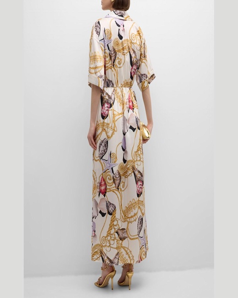 Winny Shell-Print Maxi Dress