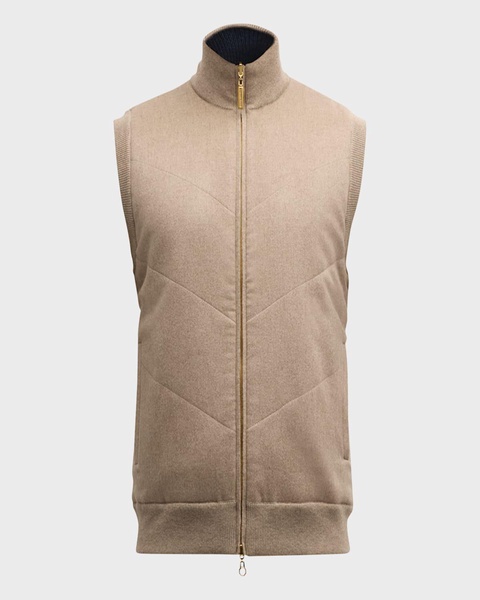 Men's Cashmere-Wool Reversible Vest