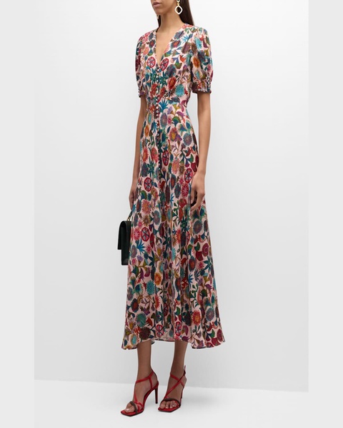 Lea Printed Long Dress