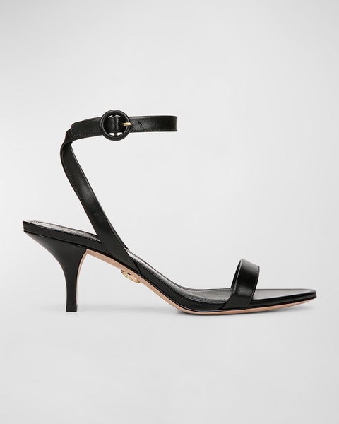 Darcelle Leather Ankle-Strap Sandals