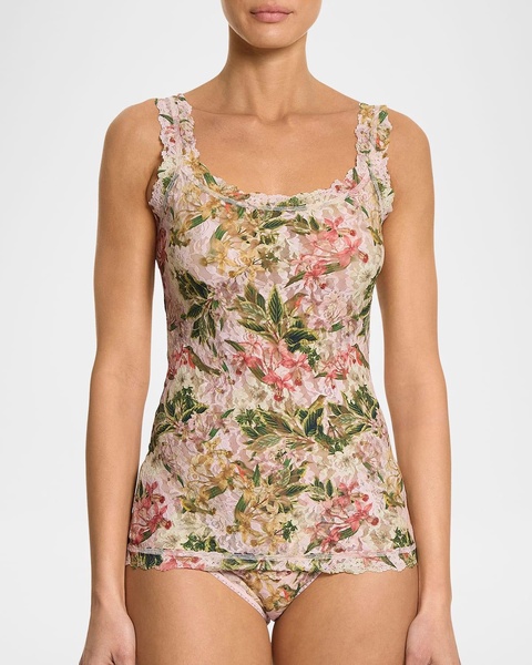 Floral-Print Signature Lace Camisole