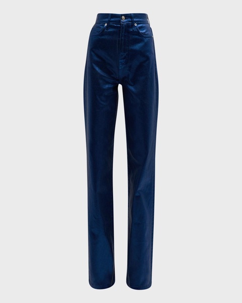 Dylan High Rise Straight-Leg Coated Jeans