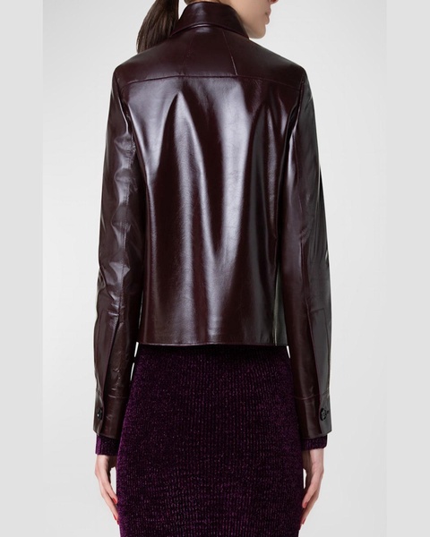 Talitha Patent Nappa Leather Shirt Jacket