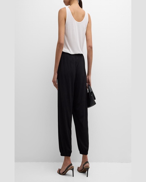 Pleated Stretch Jersey Lantern Pants