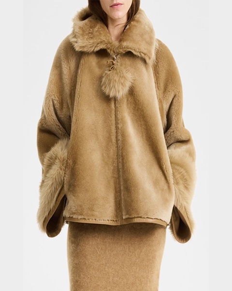 Odellies Reversible Leather and Shearling Coat