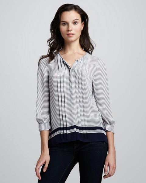 Cassavetes Ruched Button-Down Top