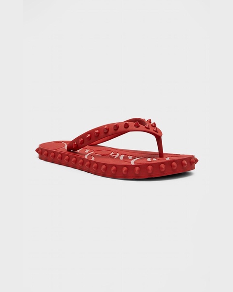 Loubi Donna Spike Red Sole Flip Flops