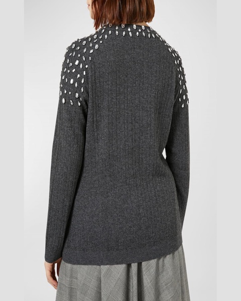 Plus Size Giotto Crystal-Embellished Sweater