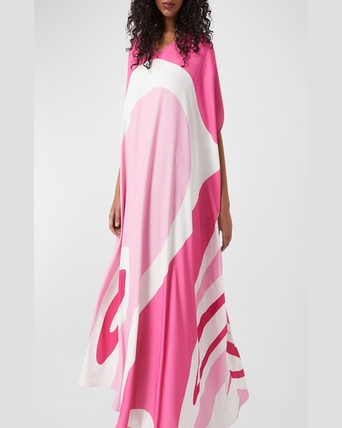 Plus Size Teramo Abstract-Print Maxi Dress