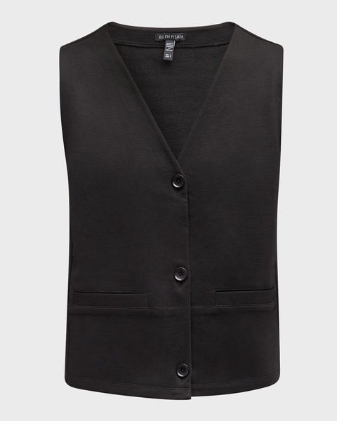 Button-Down Flex Ponte Vest